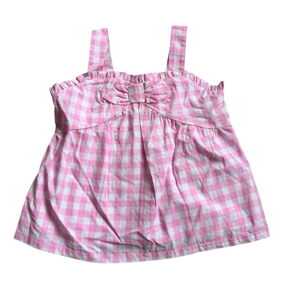 Janie and Jack pink Gingham Sleeveless Top - Picture 3 of 6